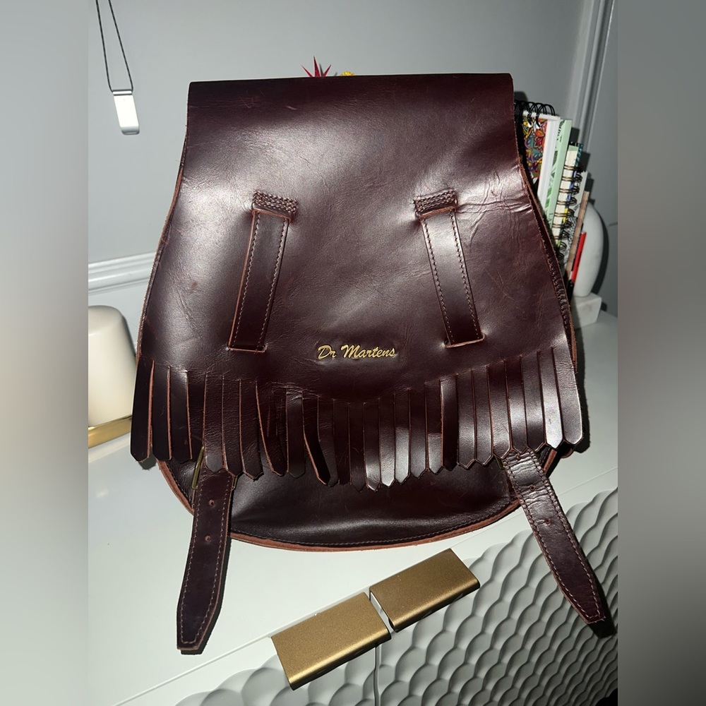 Dr.Martens Leather Tassel Saddle Backpack